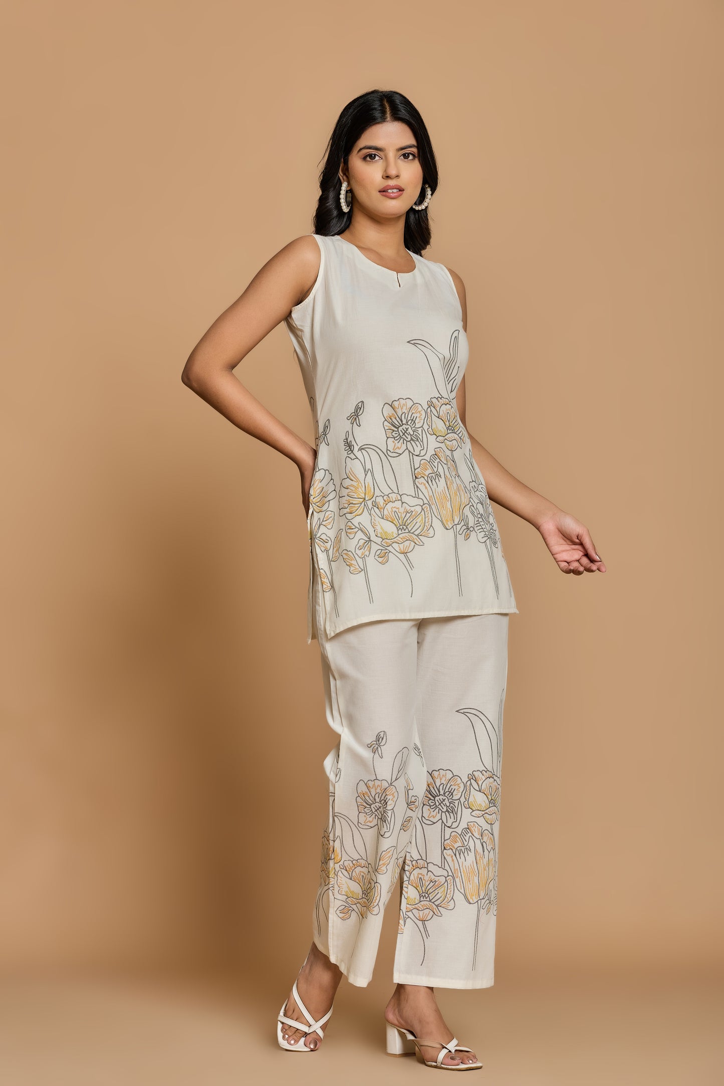 Floral Elegance Co-Ord Set in Soft Cotton Fabric