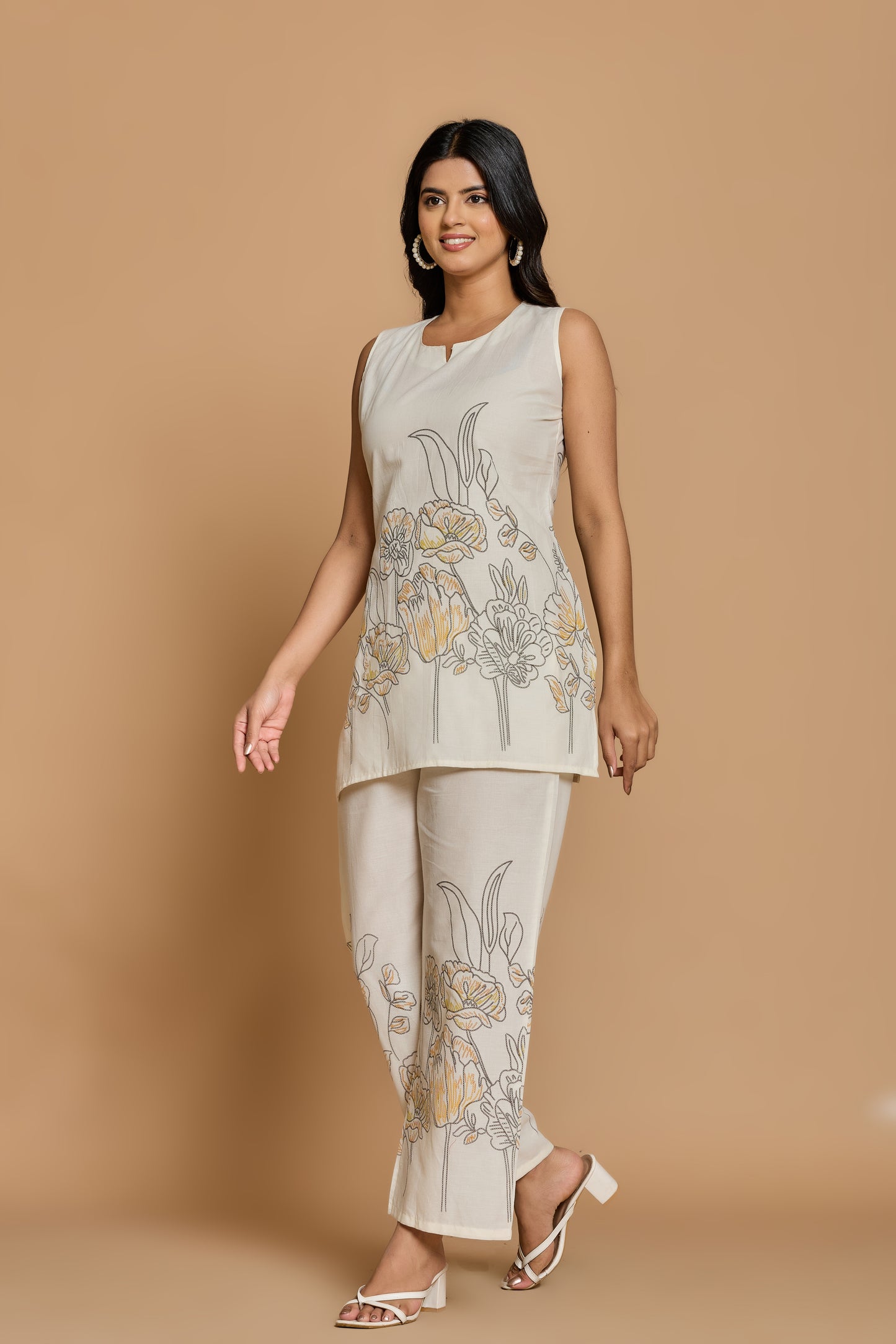 Floral Elegance Co-Ord Set in Soft Cotton Fabric
