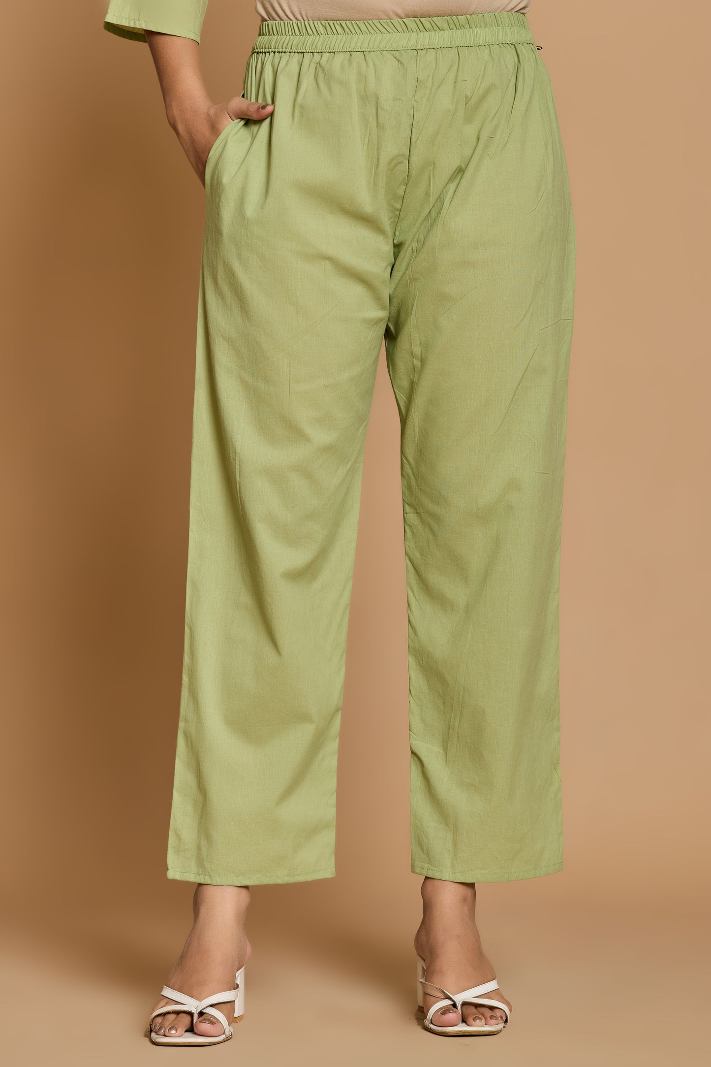 Olive Mist Cotton Co-Ord Set – Effortless Charm in Every Thread