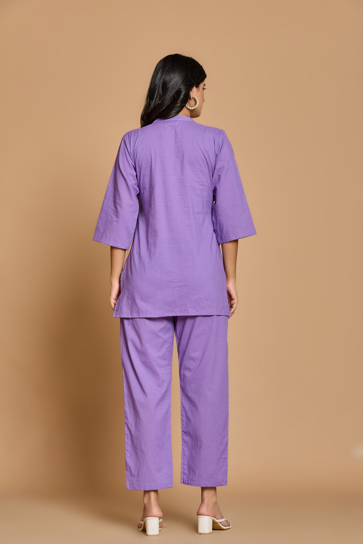 Lilac Bloom Cotton Co-Ord Set - Light, Lovely & Comfortable