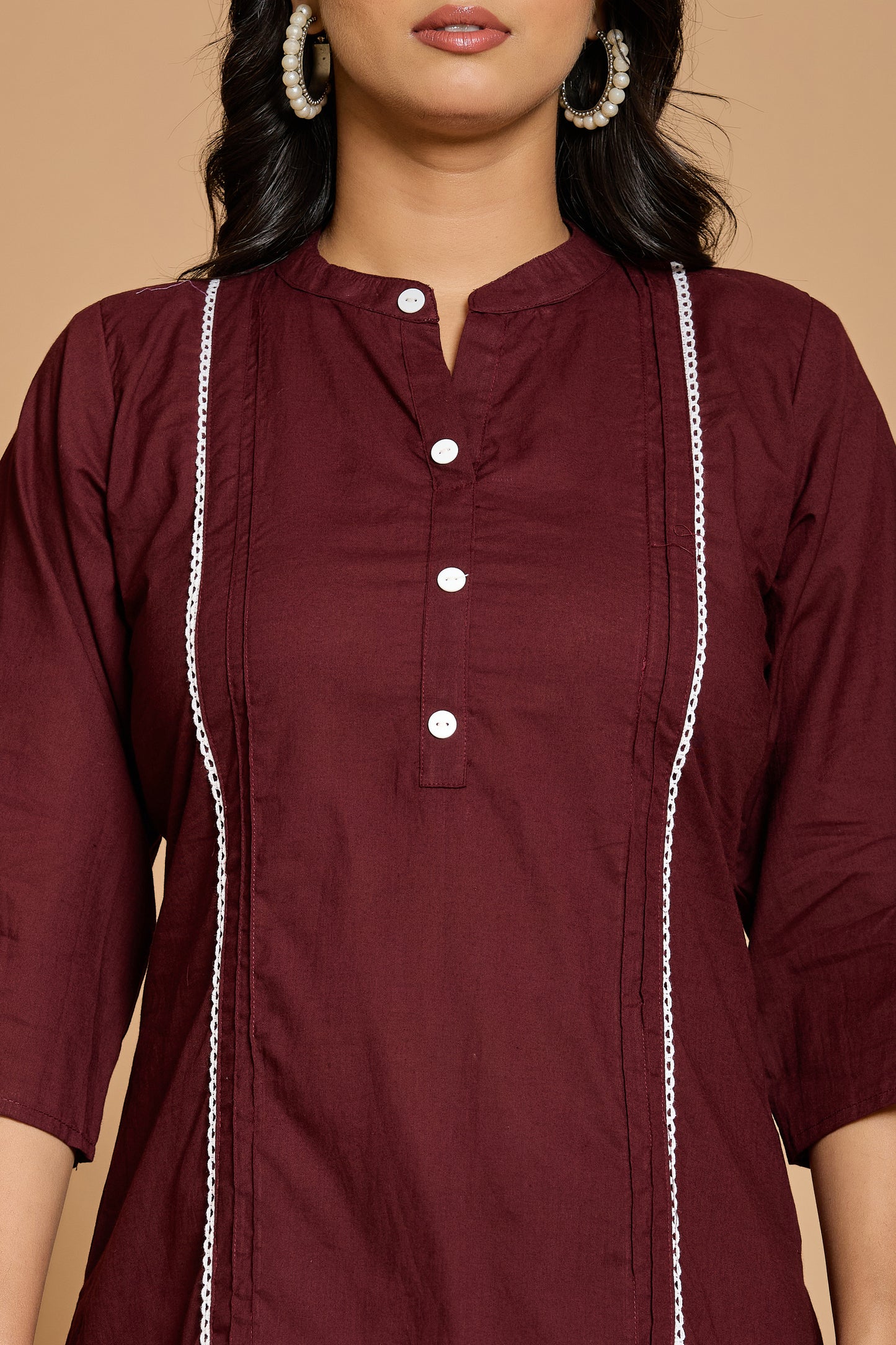 Maroon Muse Cotton Co-Ord Set – Chic Simplicity for Everyday Elegance